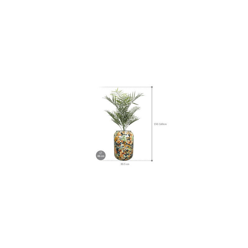 Areca palm in Designed by Lammie Berry Blue - kunstplant