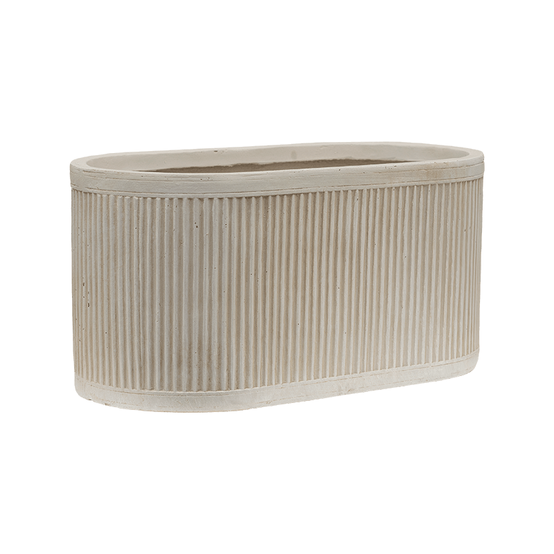 Vertical Rib Oval Beige