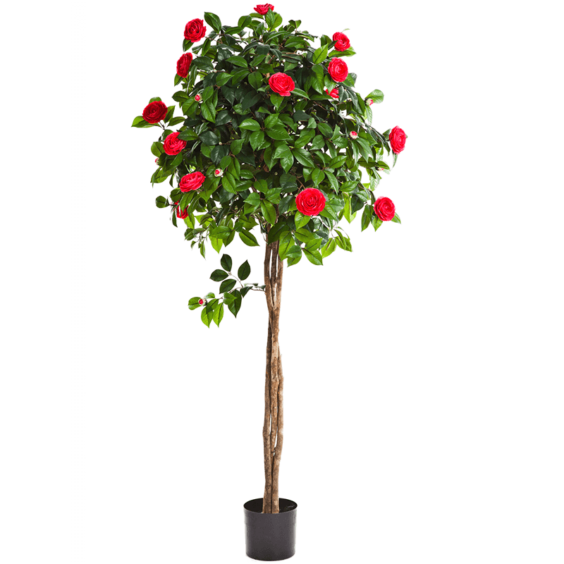 New Camelia Umbrella Red - kunstplant