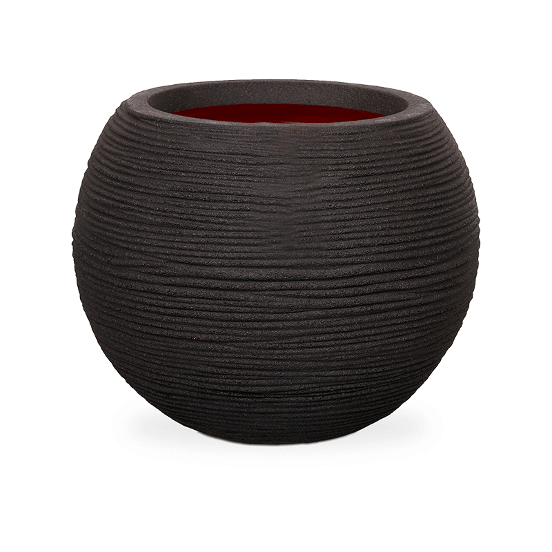 Capi Nature Rib Vase Ball Zwart