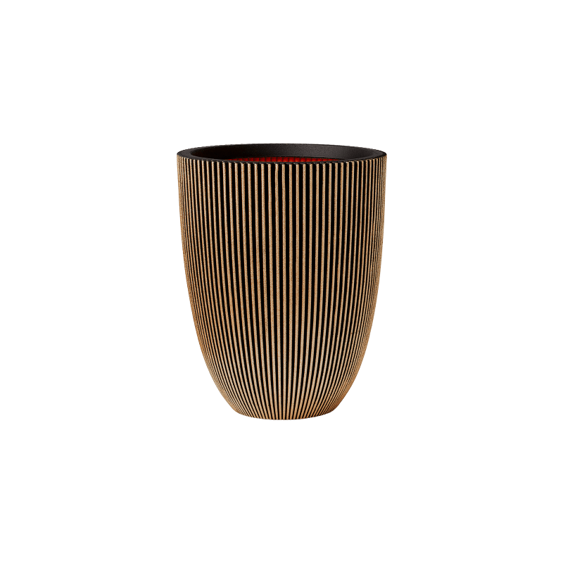 Capi Nature Groove Vase Goud