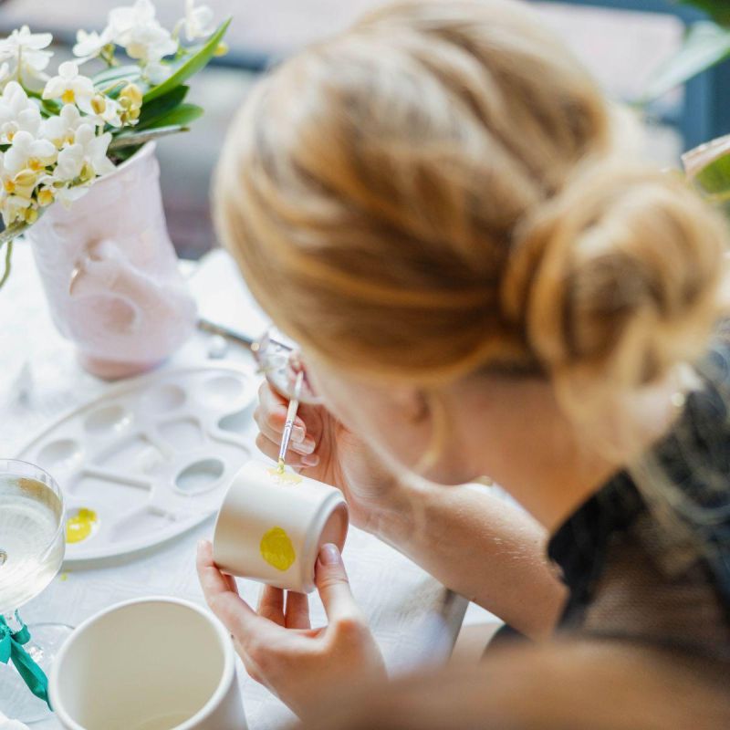 Creatief verfpakket 4 potten en orchideeën